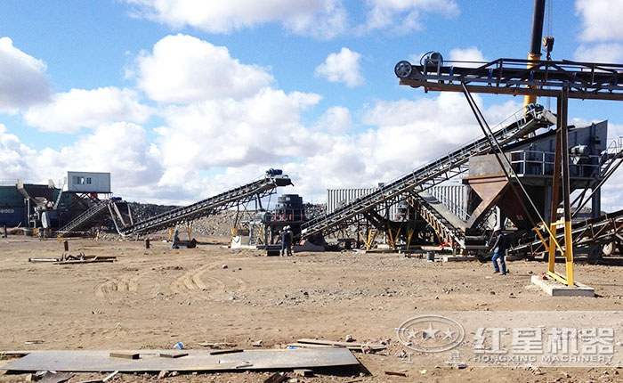 时产二三百吨制砂生产线加工现场