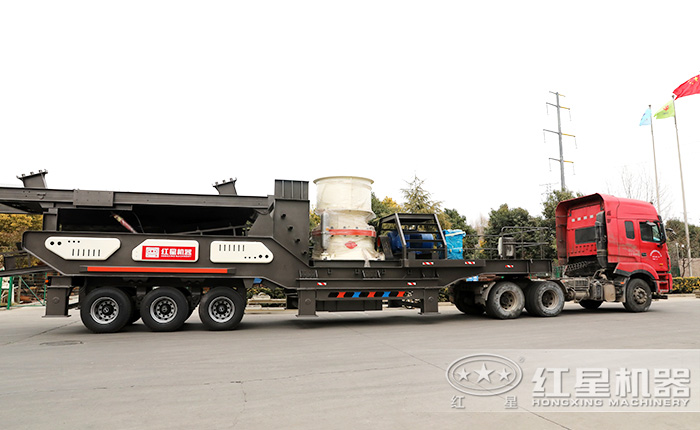 时产两百吨的移动石头磕石机发往扬州